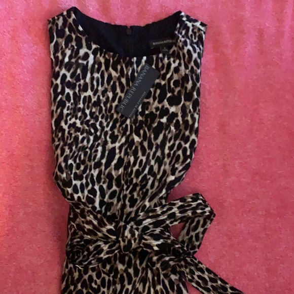 Banana Republic Leopard Jumpsuit size 4 NWT - Picture 3 of 5